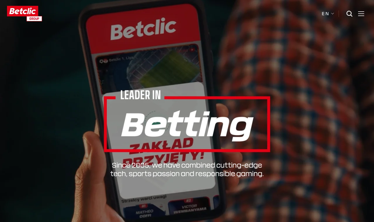 Capture d'écran du site corporate de Betclic Group