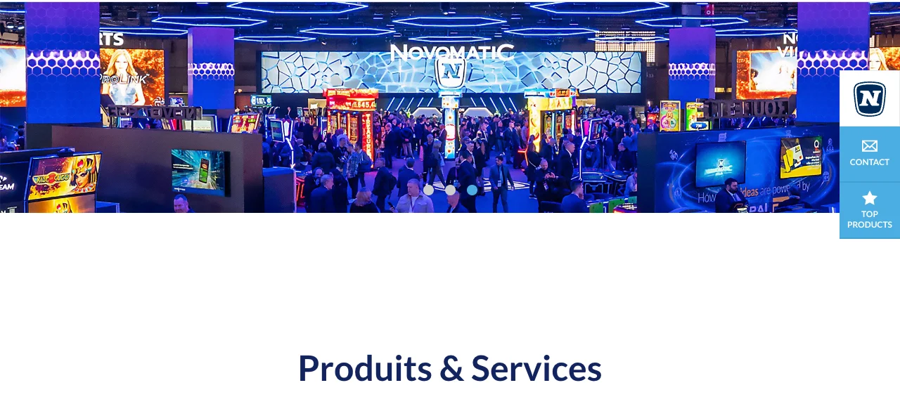 Capture d'écran du site de Novomatic France